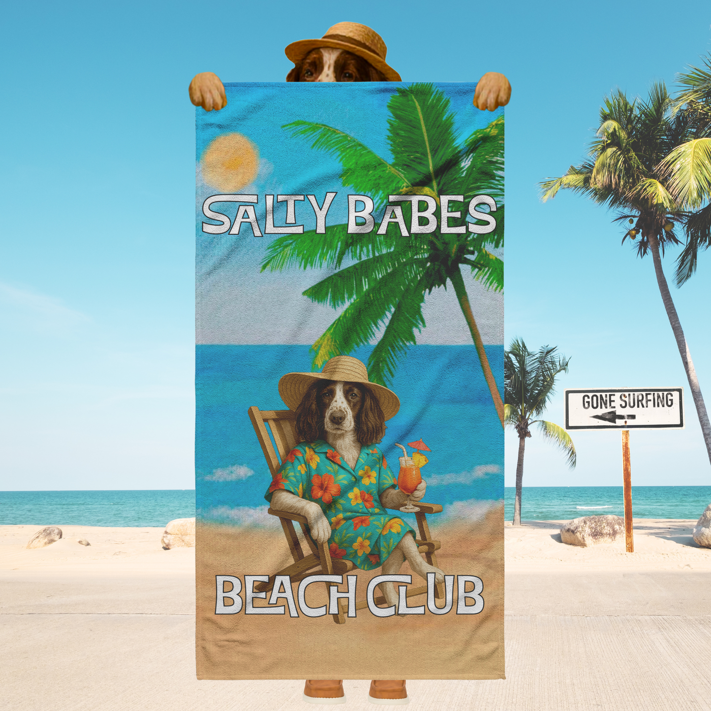 Salty Babes/Salty Dudes Personalized Beach Towel 30x60