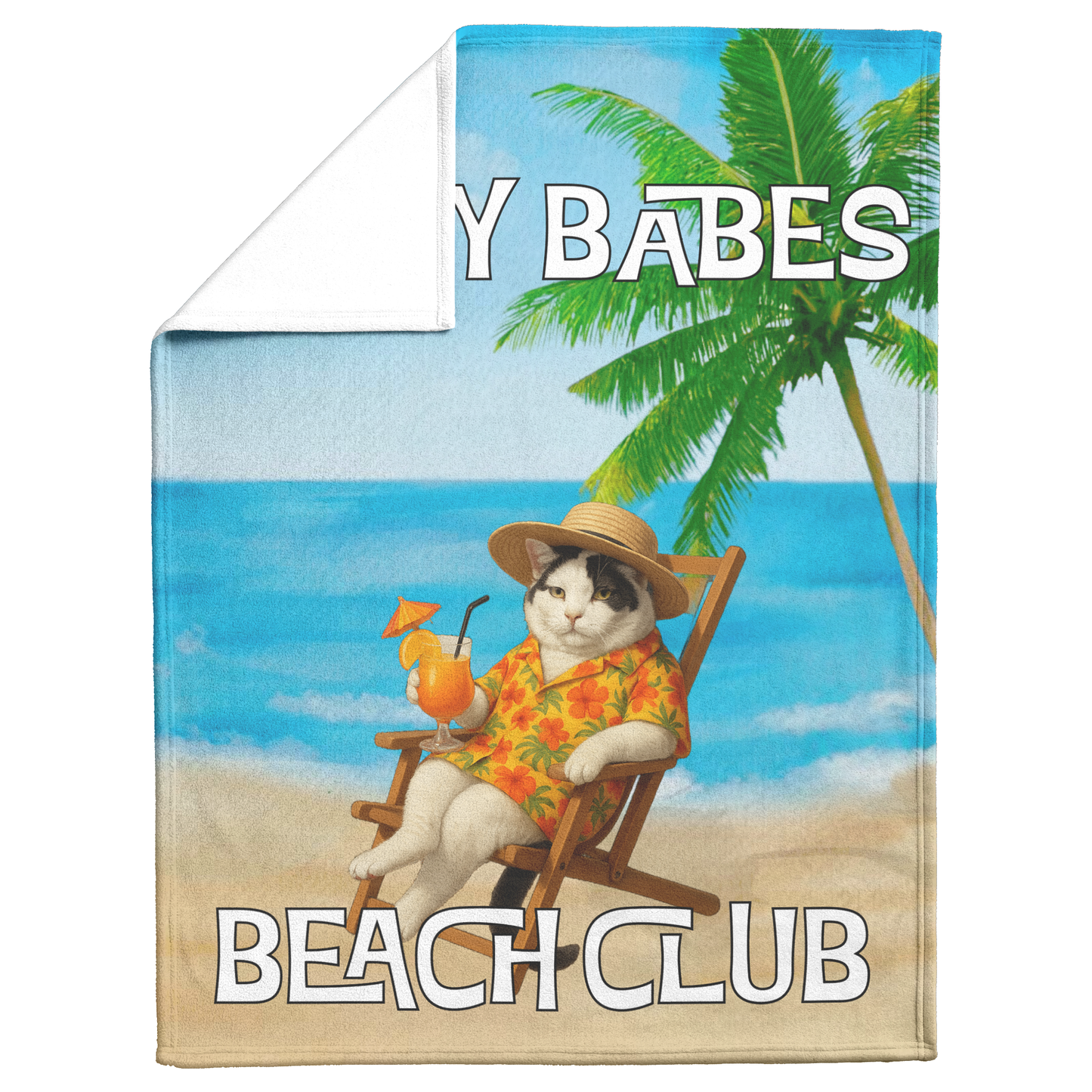 Salty Dudes and Salty Babes Beach Club Personalized Sherpa/Fleece Blanket 60x80