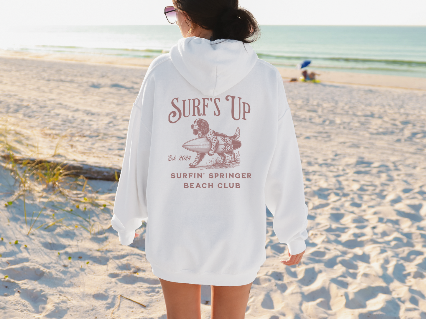 Surf’s Up Surfin’ Springer Beach Club Hoodie