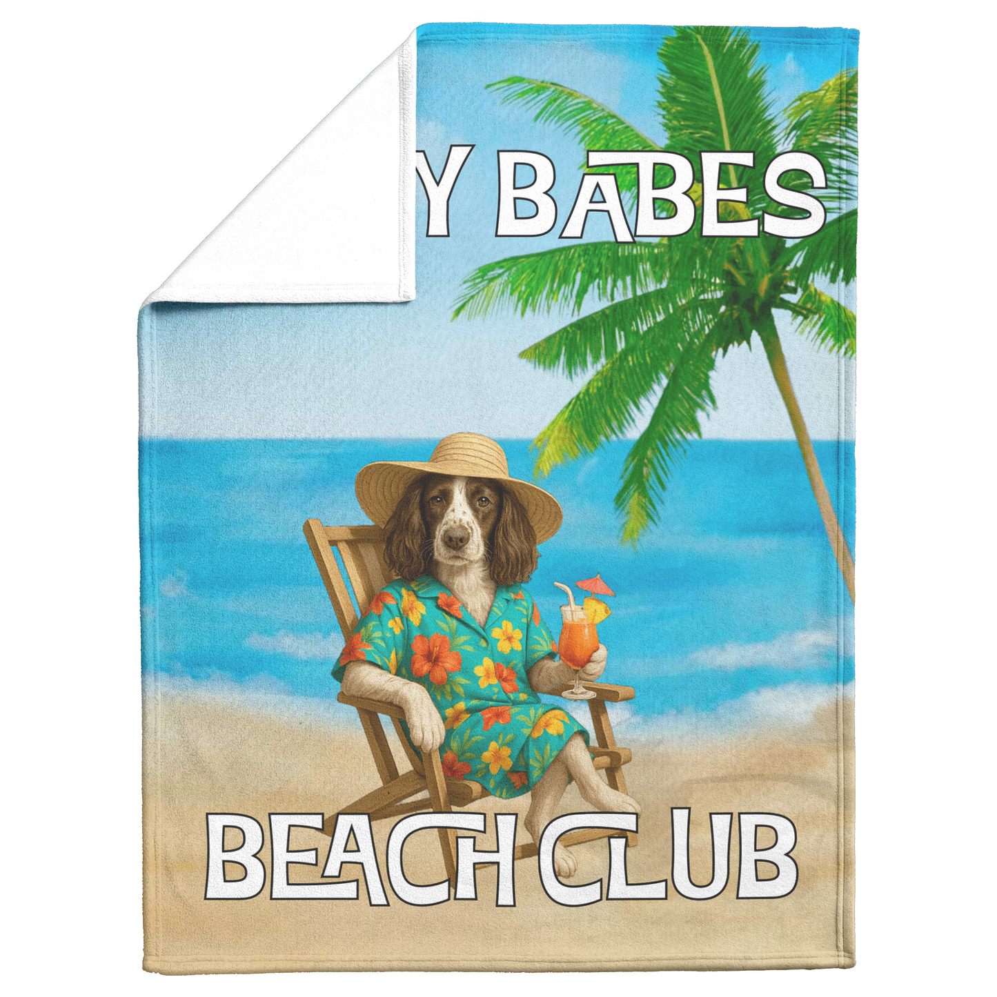 Salty Dudes and Salty Babes Beach Club Personalized Sherpa/Fleece Blanket 60x80