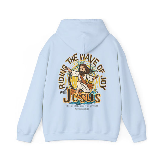 Riding the Wave of Joy with Jesus Hoodie
