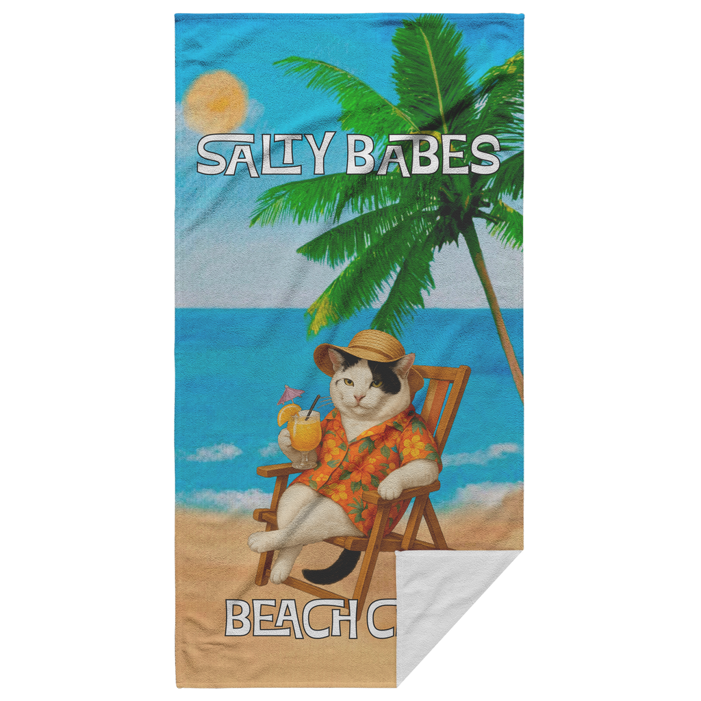 Salty Babes/Salty Dudes Personalized Beach Towel 30x60