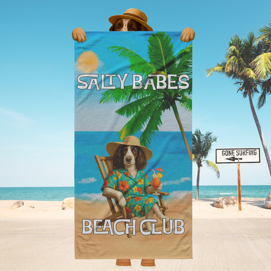 Salty Babes/Salty Dudes Personalized Beach Towel 30x60