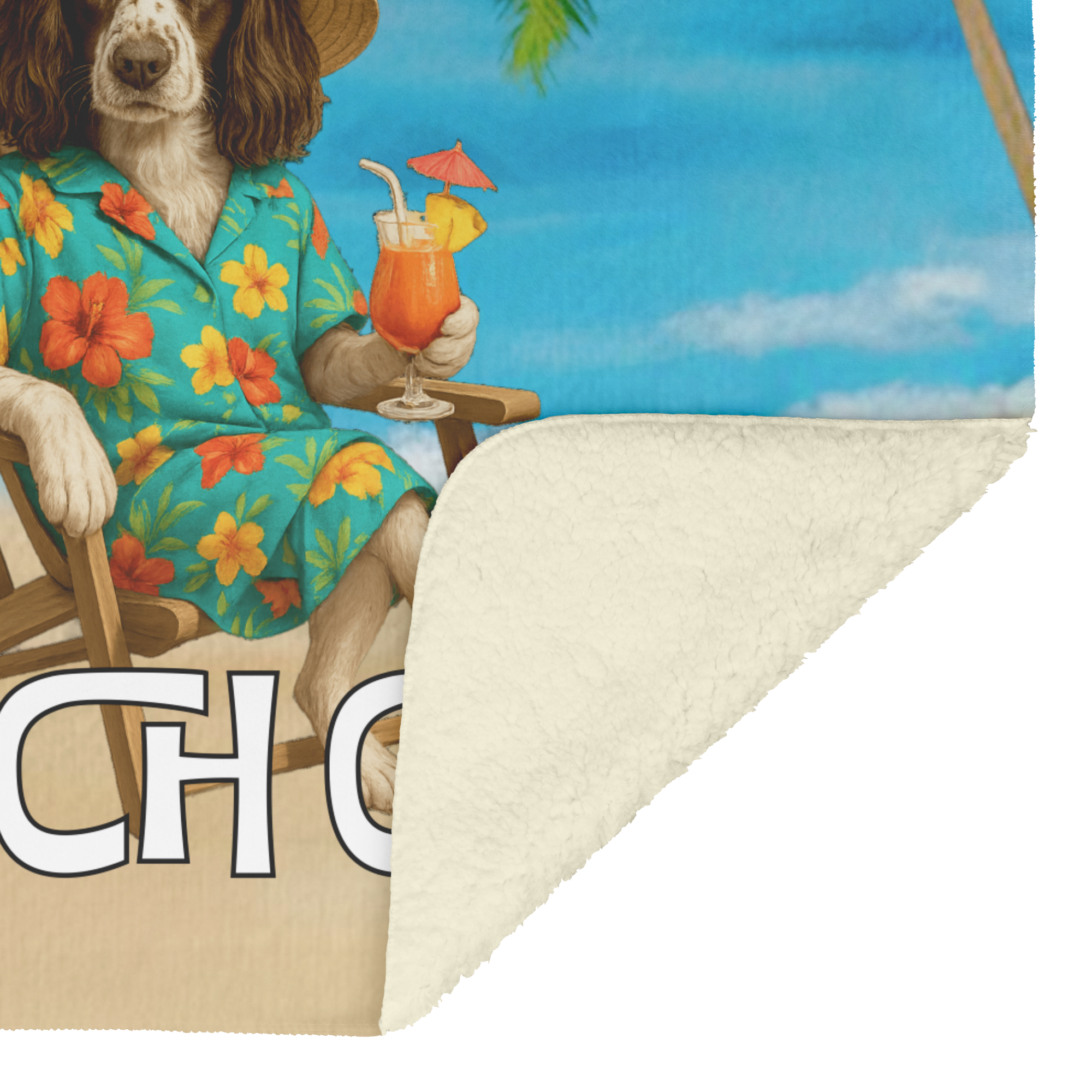 Salty Dudes and Salty Babes Beach Club Personalized Sherpa/Fleece Blanket  60x80