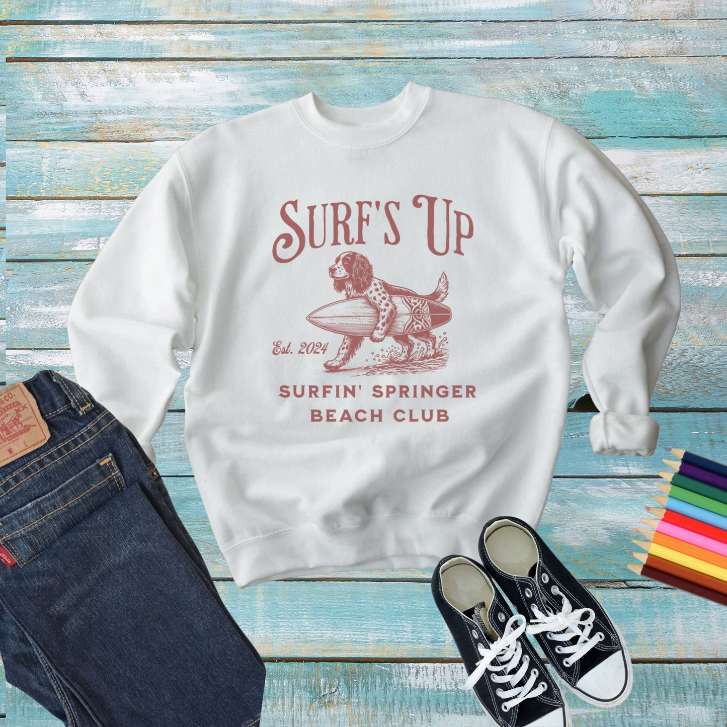 Surf's Up Surfin' Springer Sweatshirt Youth