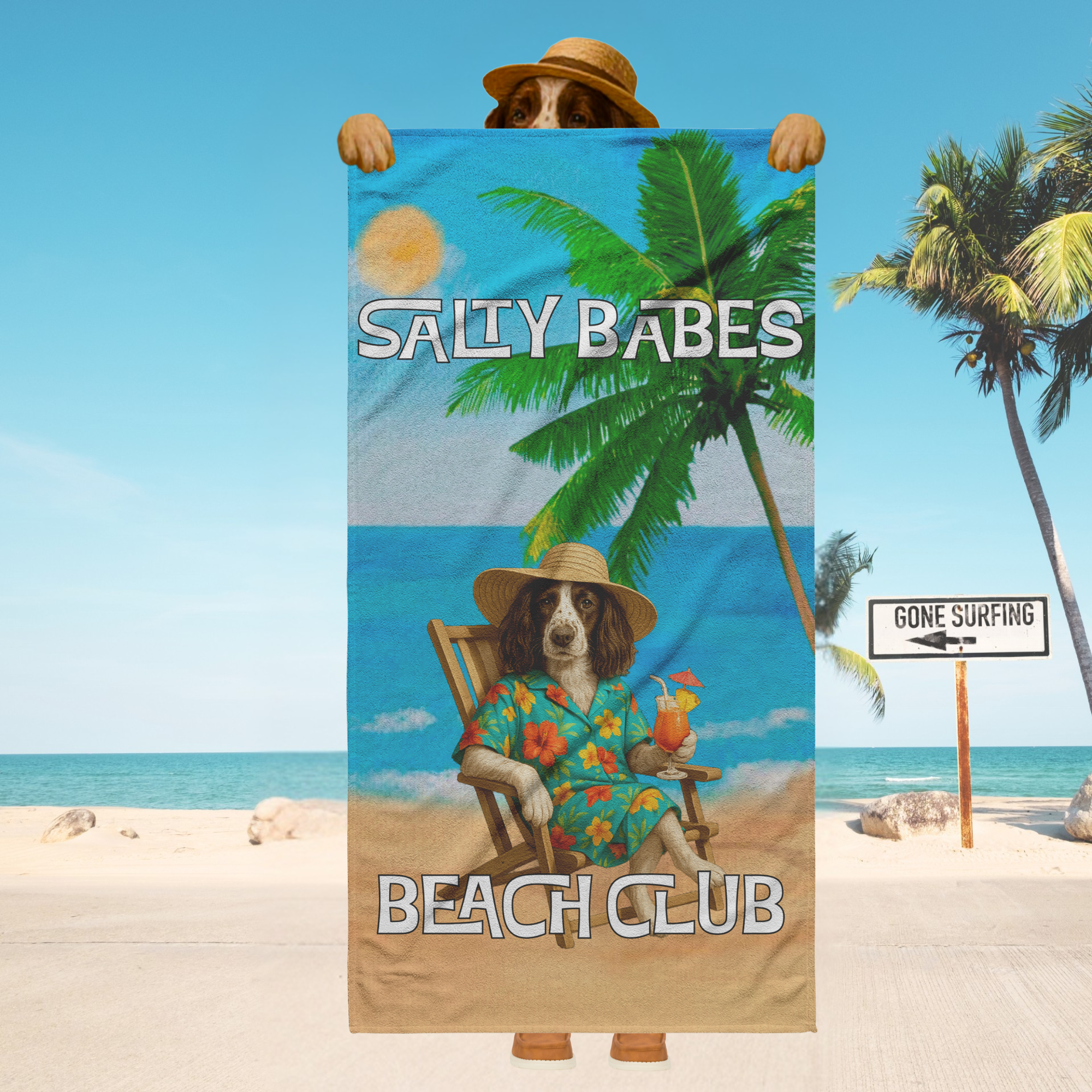 Salty Babes/Salty Dudes Personalized Beach Towel 30x60