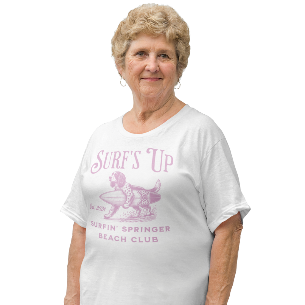 Surf's Up Surfin' Springer Beach Unisex  T-Shirt