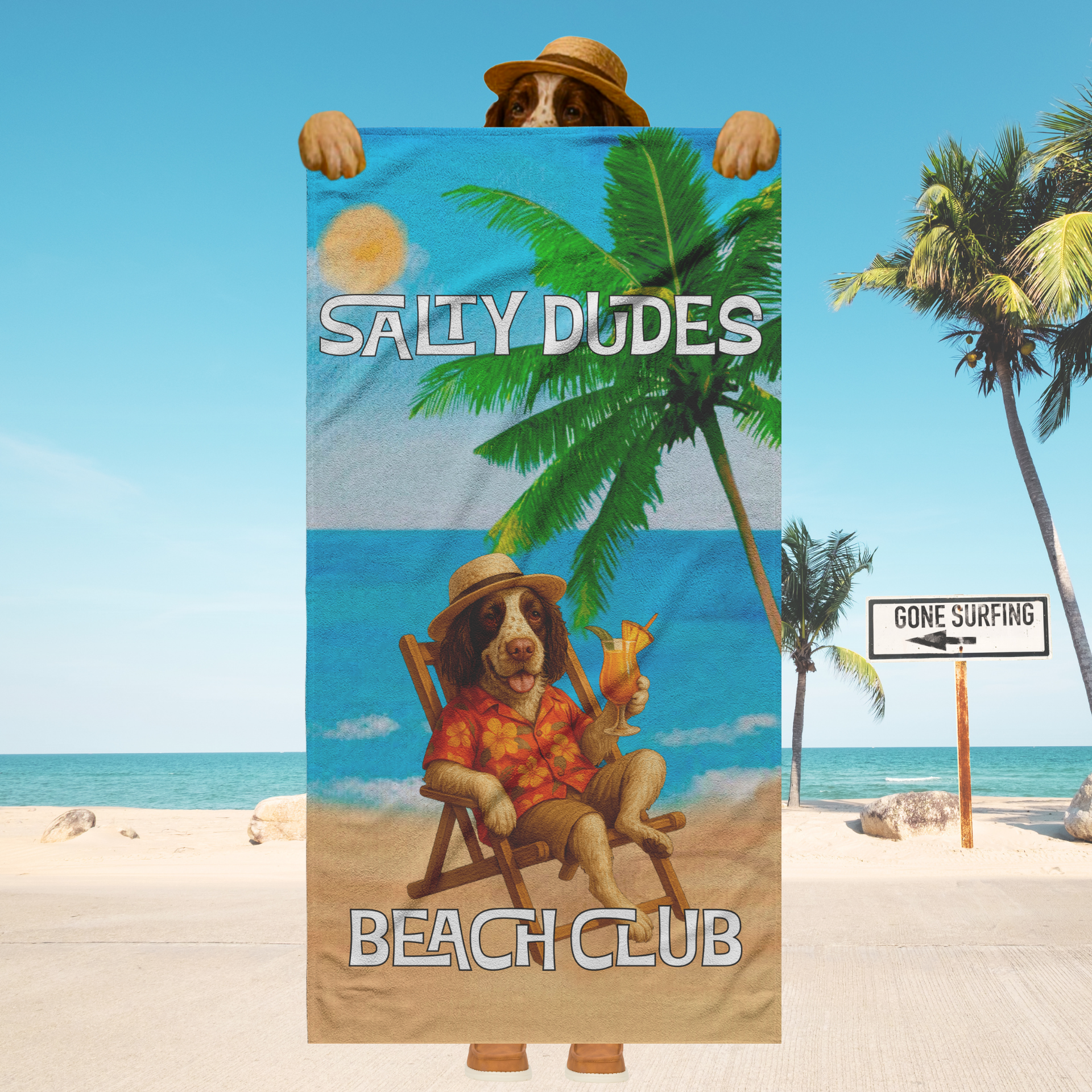 Salty Babes/Salty Dudes Personalized Beach Towel 30x60