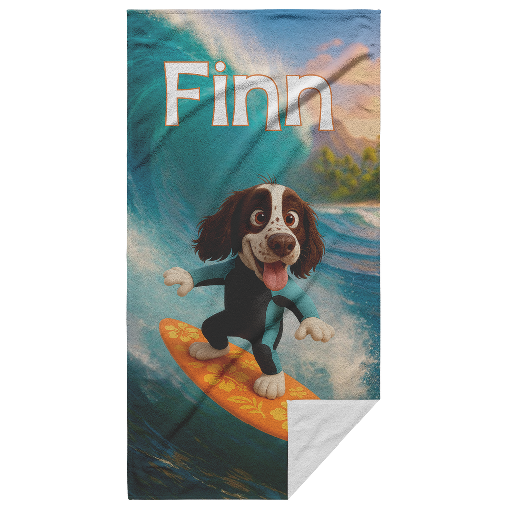 Beach Towel with Personalized 3D Cartoon Character