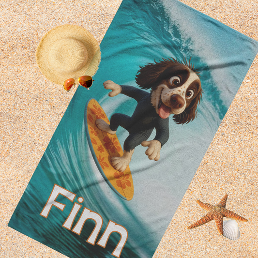 Beach Towel with Personalized 3D Cartoon Character
