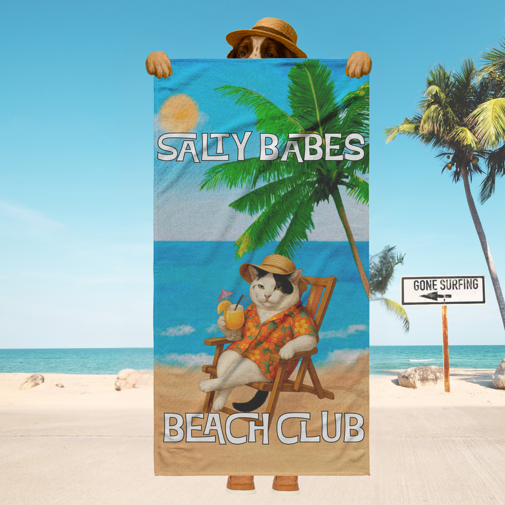 Salty Babes/Salty Dudes Personalized Beach Towel 30x60