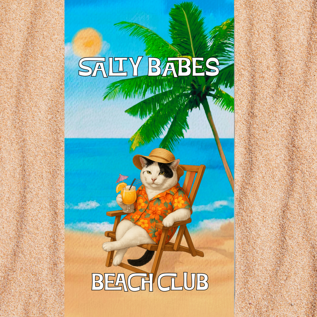 Salty Babes/Salty Dudes Personalized Beach Towel 30x60