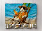 Salty Dudes and Salty Babes Beach Club Personalized Fleece Blanket  60x80
