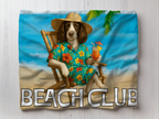Salty Dudes and Salty Babes Beach Club Personalized Fleece Blanket  60x80