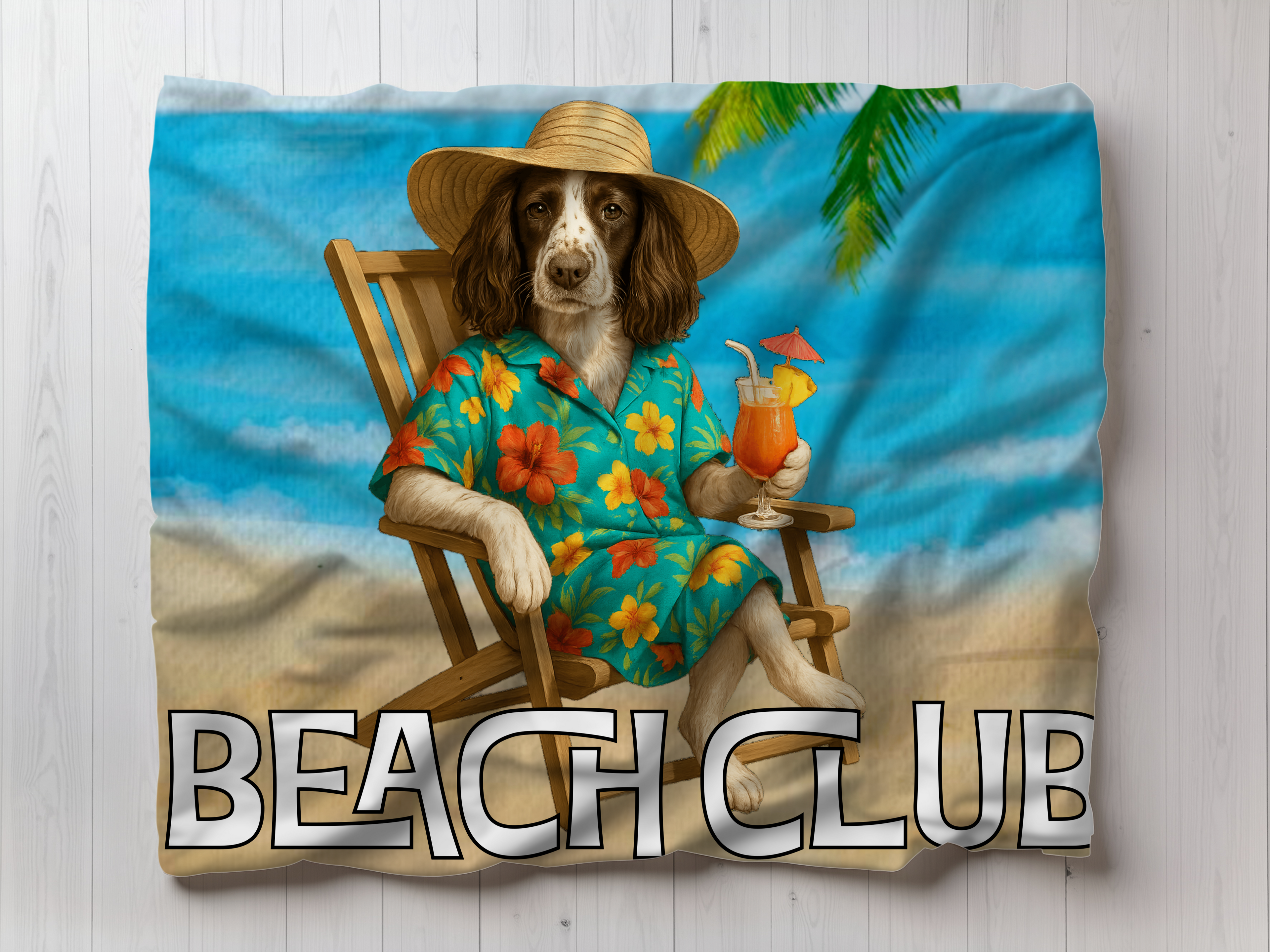 Salty Dudes and Salty Babes Beach Club Personalized Sherpa/Fleece Blanket  60x80