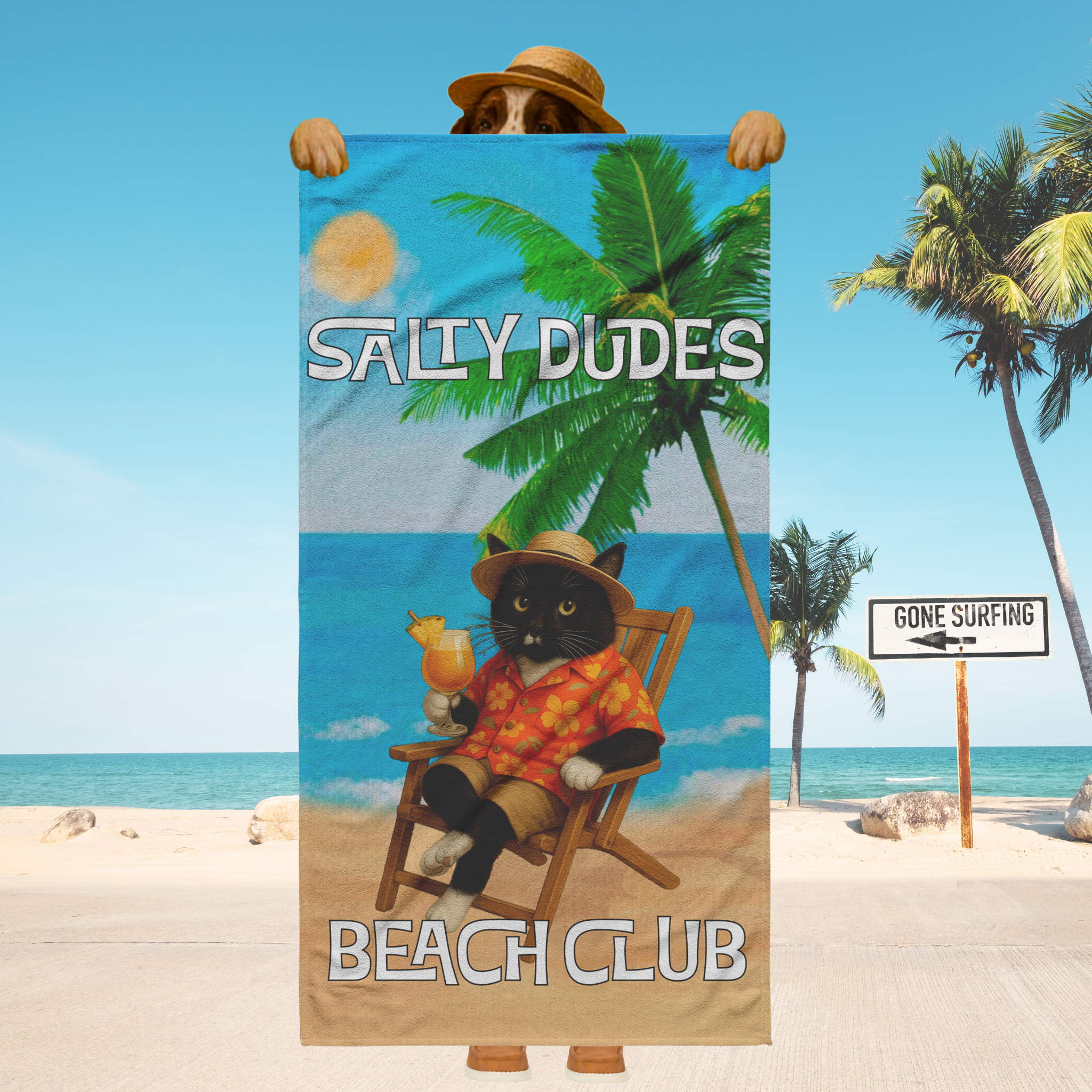 Salty Babes/Salty Dudes Personalized Beach Towel 30x60