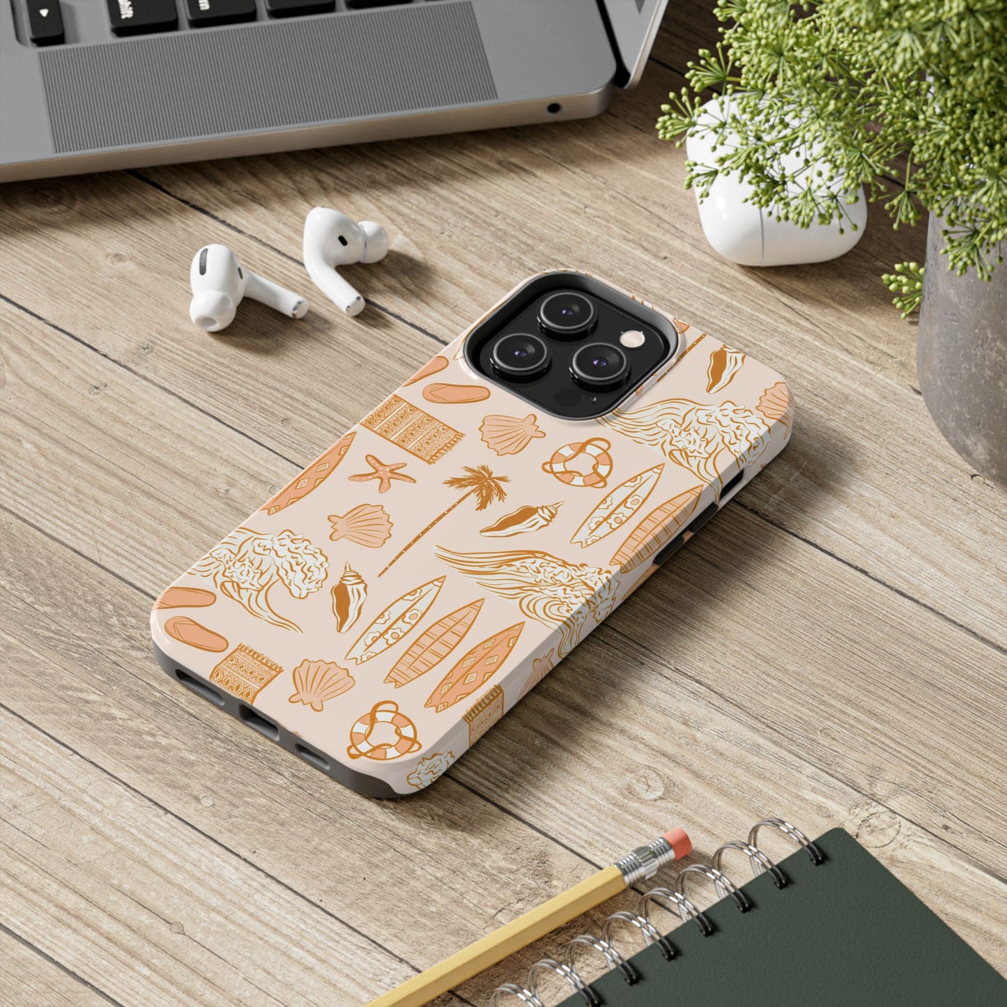 Surfboard Pattern Cell Phone Case