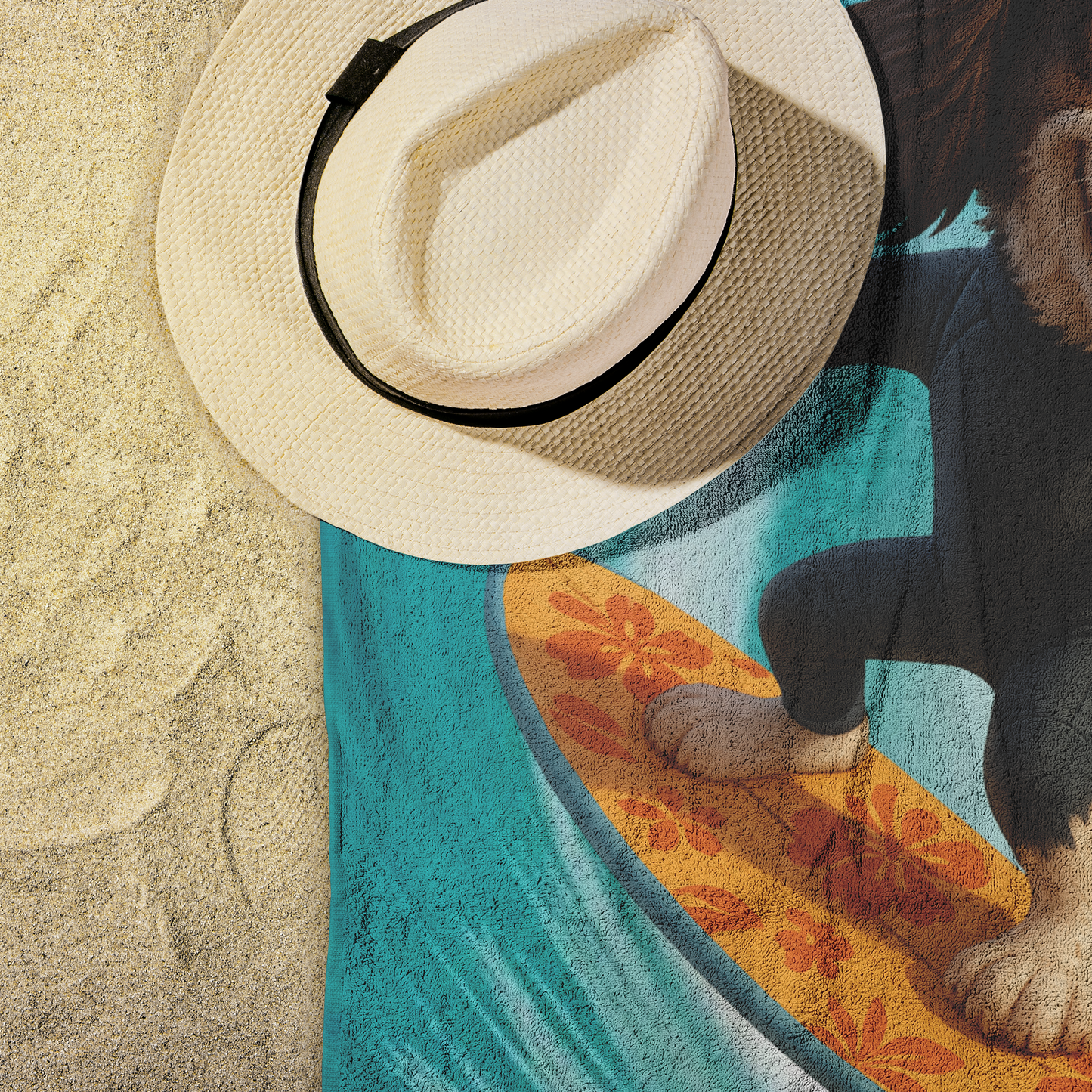 Beach Towel with Personalized 3D Cartoon Character