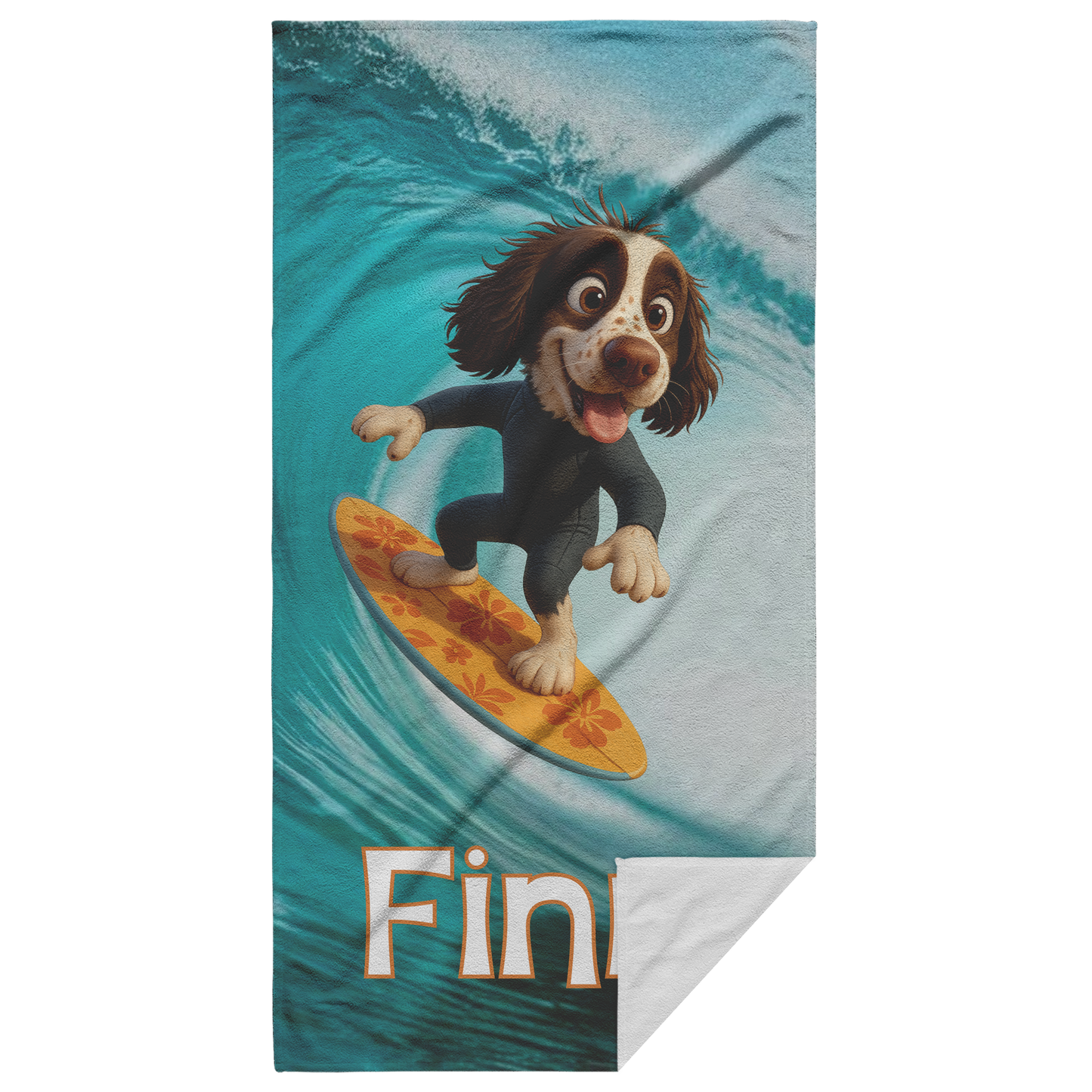 Beach Towel with Personalized 3D Cartoon Character