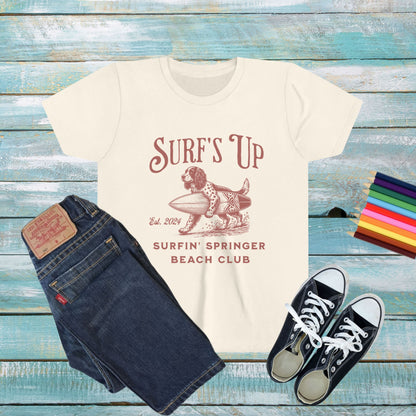 Surf's Up Surfin' Springer Beach Club Youth T-shirt