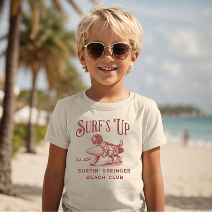 Surf's Up Surfin' Springer Beach Club Youth T-shirt