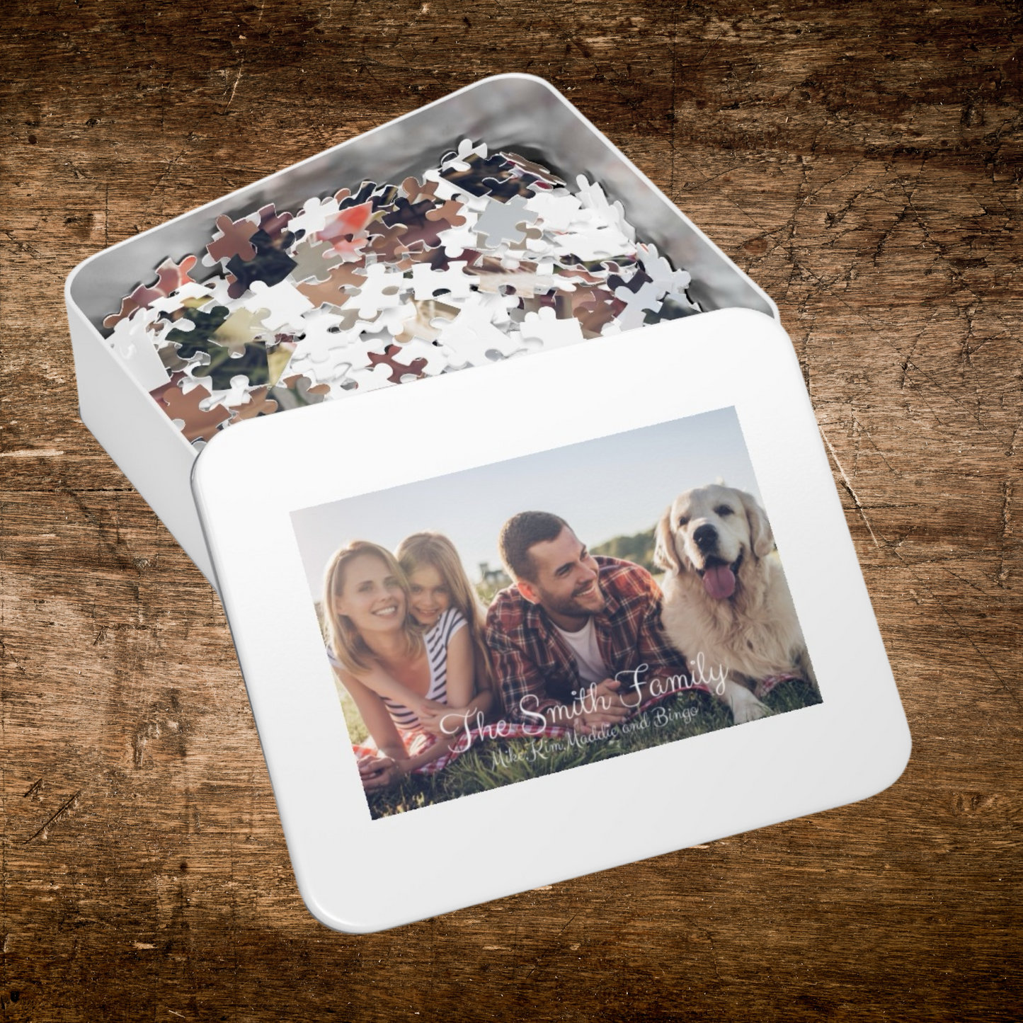 Personalized Jigsaw Puzzle with Tin