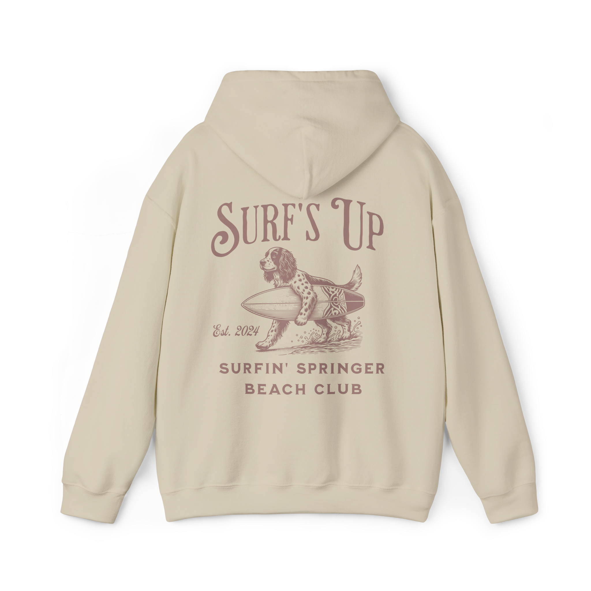 Surf's Up Surfin' Springer Beach Club Unisex Hoodie