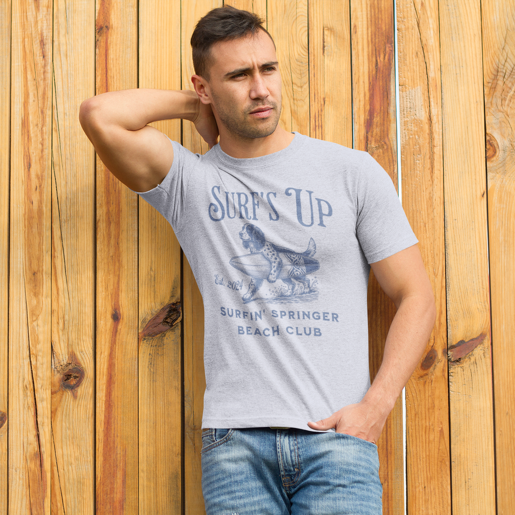 Surf's Up Surfin' Springer Beach Unisex  T-Shirt