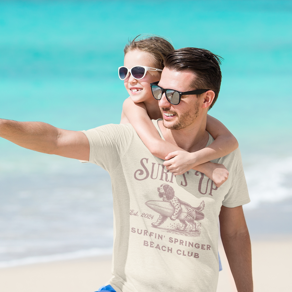Surf's Up Surfin' Springer Beach Unisex  T-Shirt