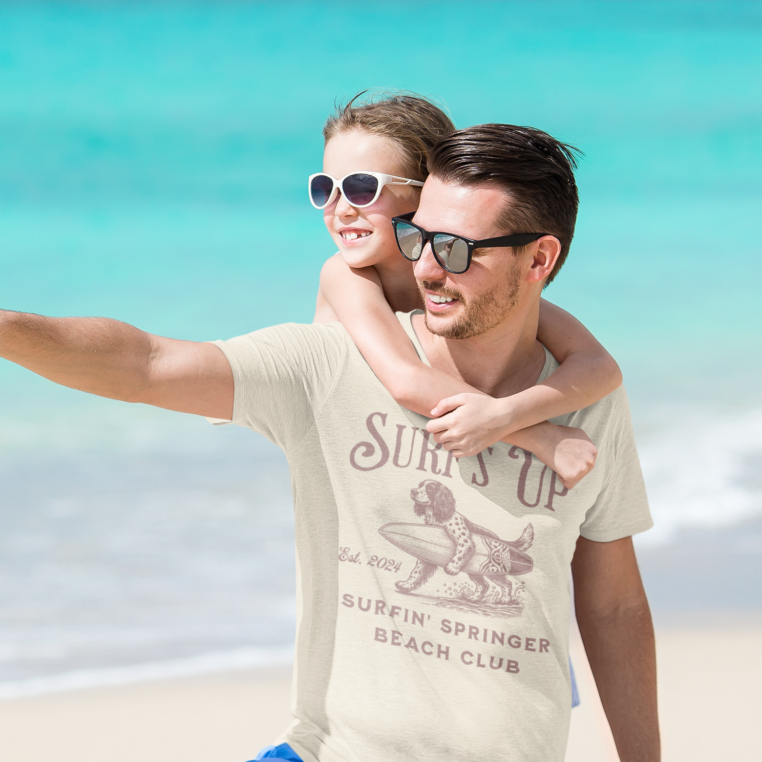 Surf's Up Surfin' Springer Beach Unisex  T-Shirt