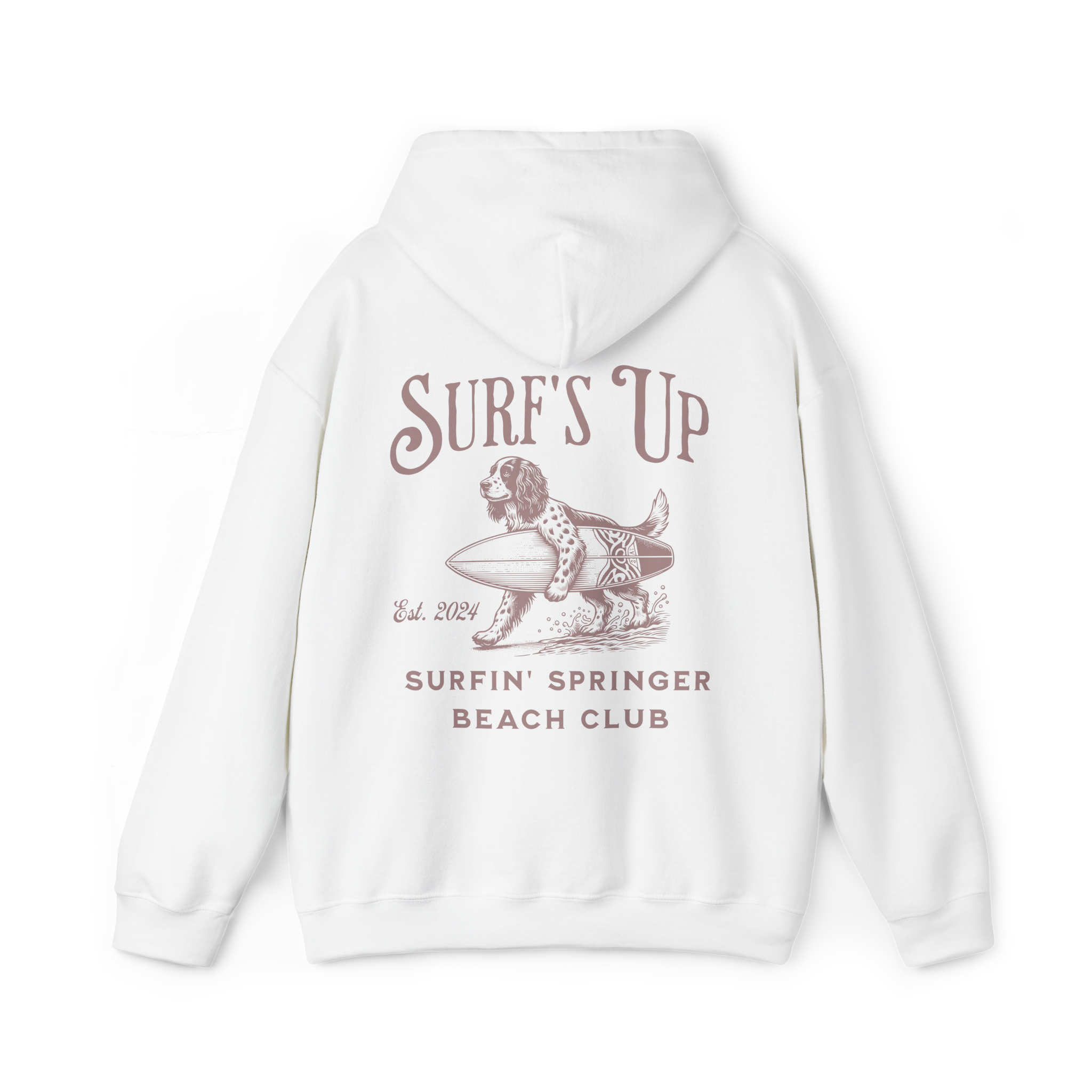 Surf's Up Surfin' Springer Beach Club Unisex Hoodie