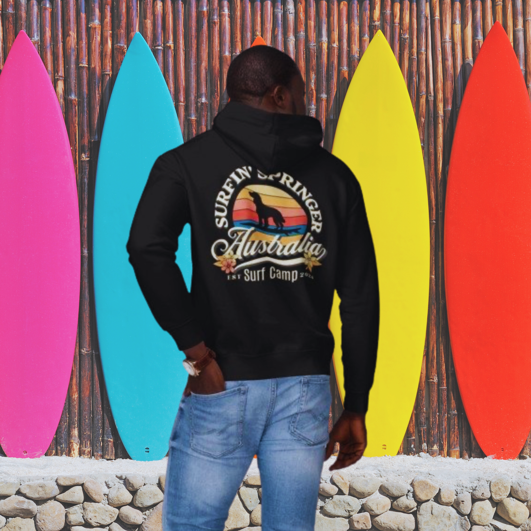 Surfin' Springer Surf Camp Australia Unisex Hoodie