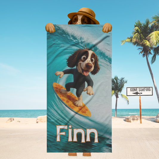 Beach Towel with Personalized 3D Cartoon Character