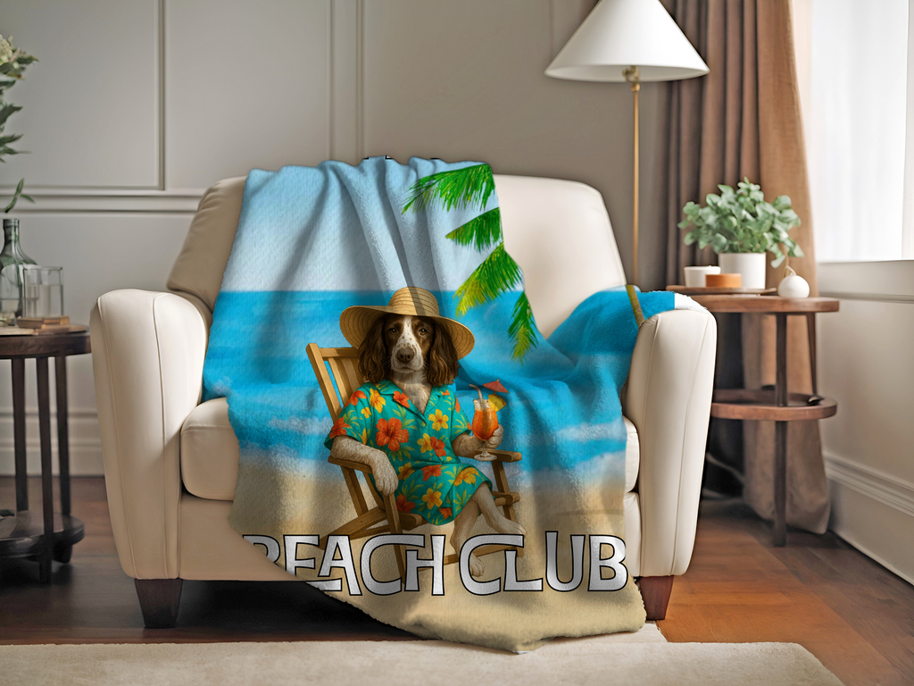 Salty Dudes and Salty Babes Beach Club Personalized Sherpa/Fleece Blanket  60x80