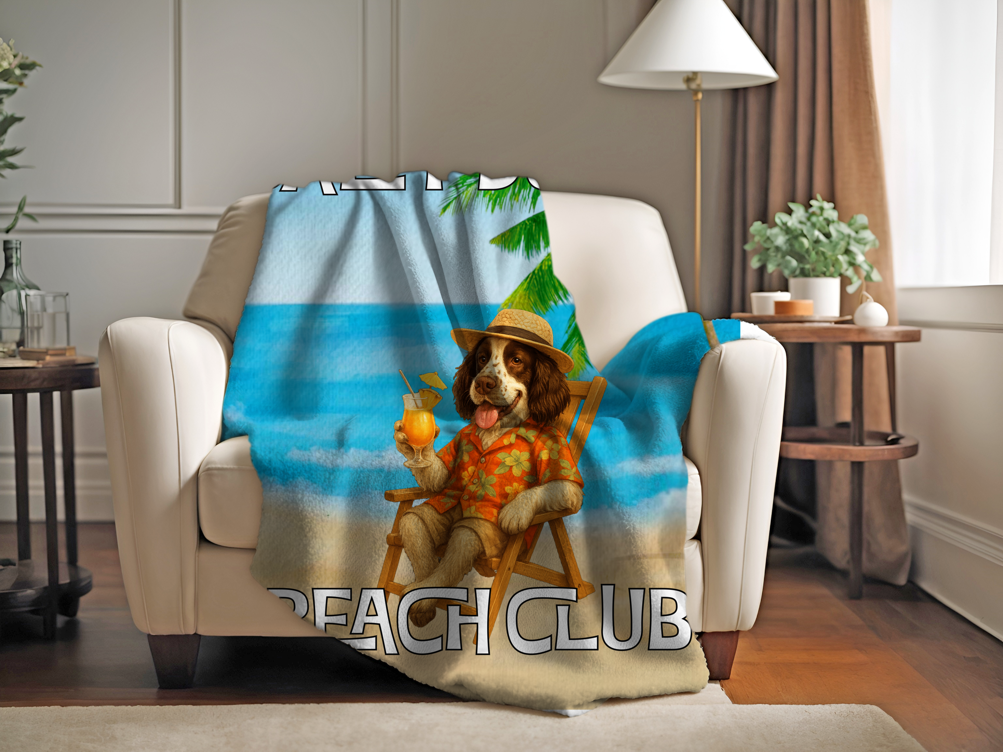 Salty Dudes and Salty Babes Beach Club Personalized Sherpa/Fleece Blanket  60x80