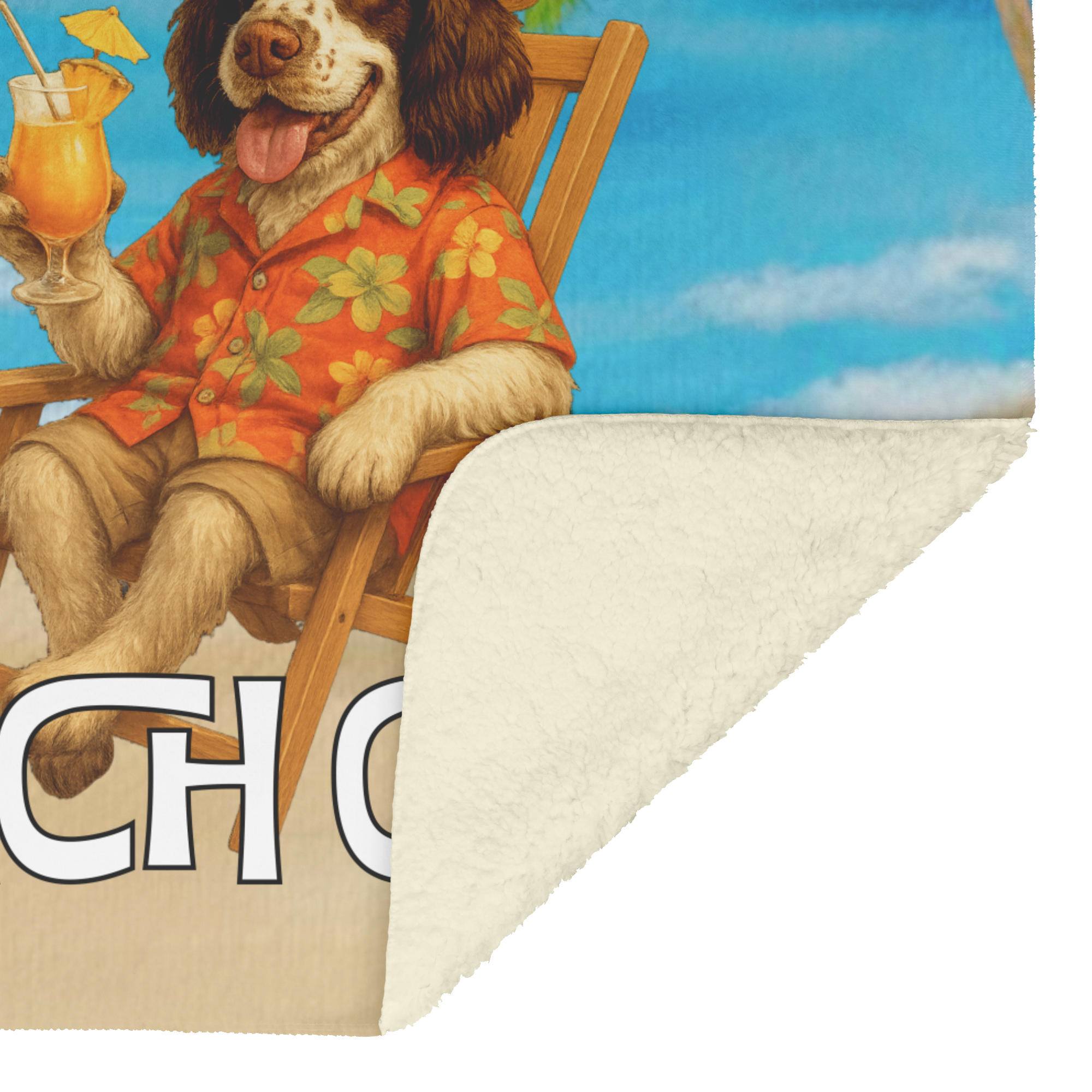 Salty Dudes and Salty Babes Beach Club Personalized Sherpa/Fleece Blanket  60x80