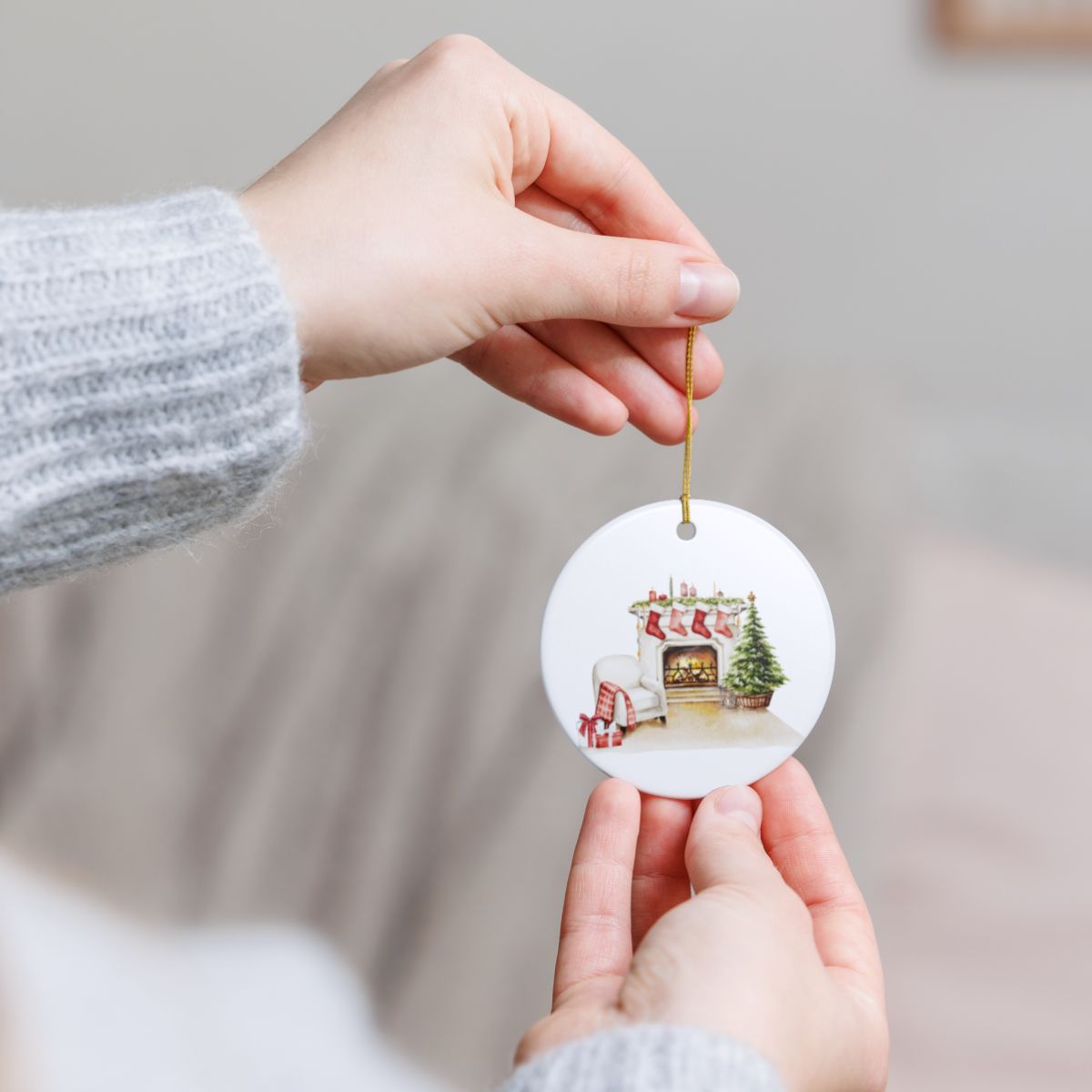 Ceramic Decoration Ornament, (1pc) – Attached design
