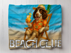 Salty Dudes and Salty Babes Beach Club Personalized Fleece Blanket  60x80