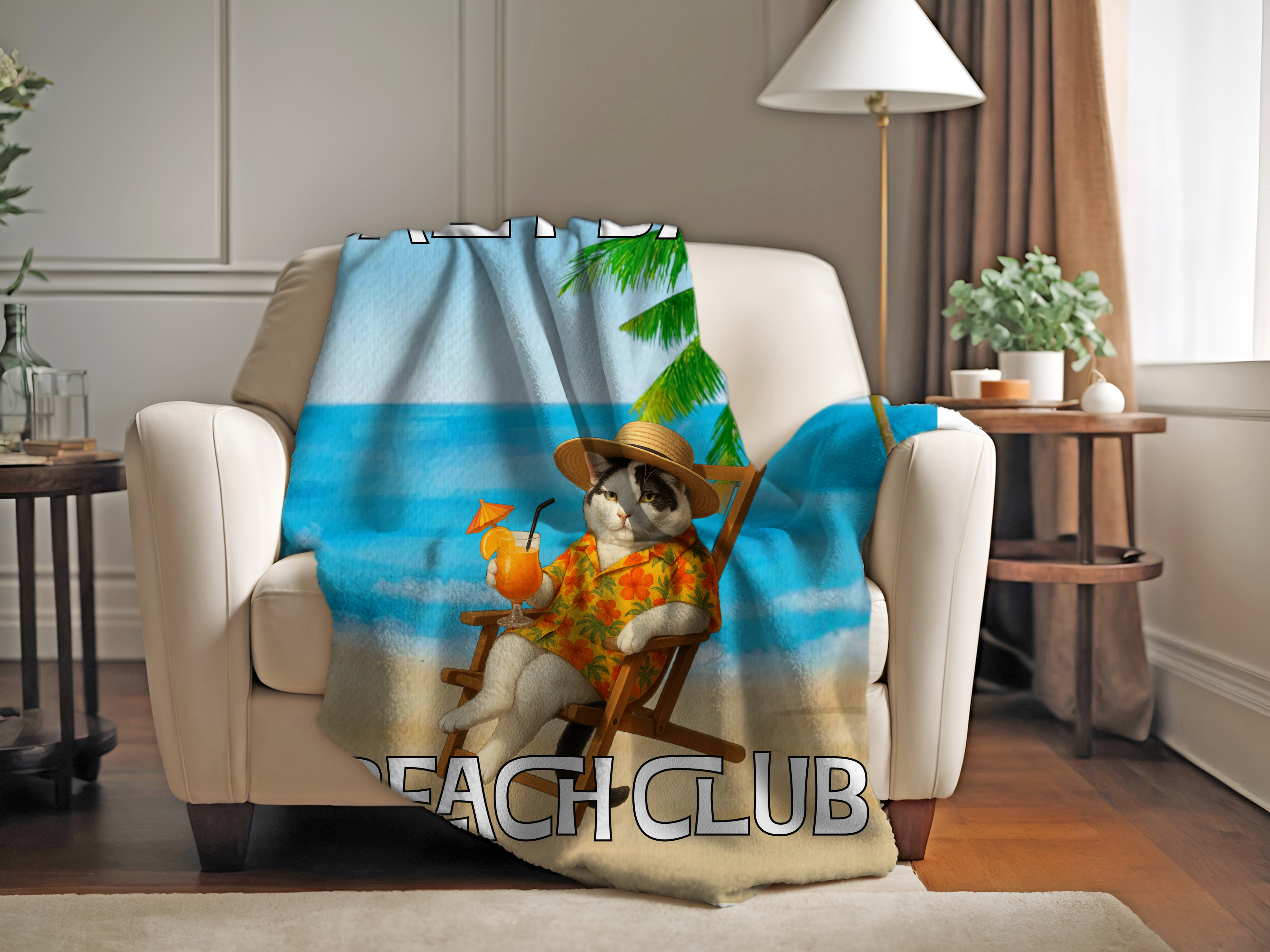 Salty Dudes and Salty Babes Beach Club Personalized Sherpa/Fleece Blanket  60x80