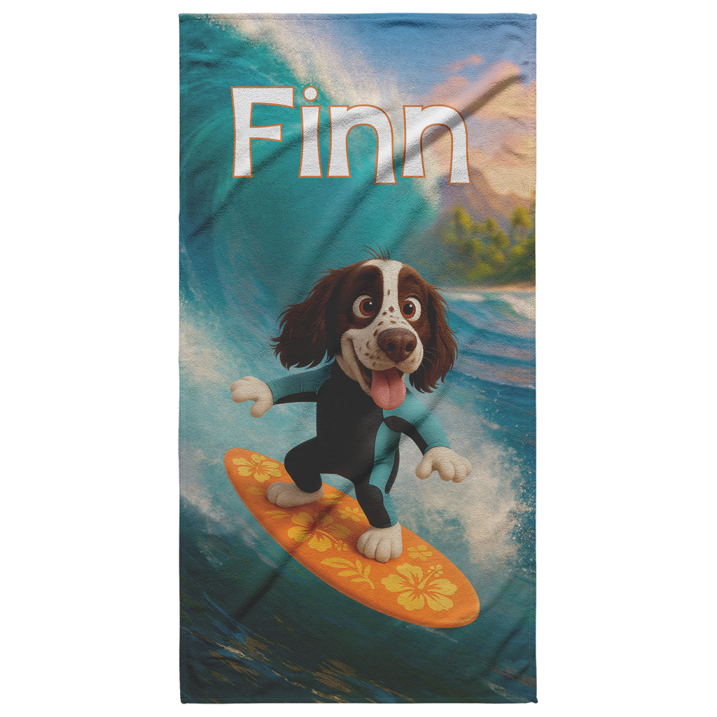 Beach Towel with Personalized 3D Cartoon Character