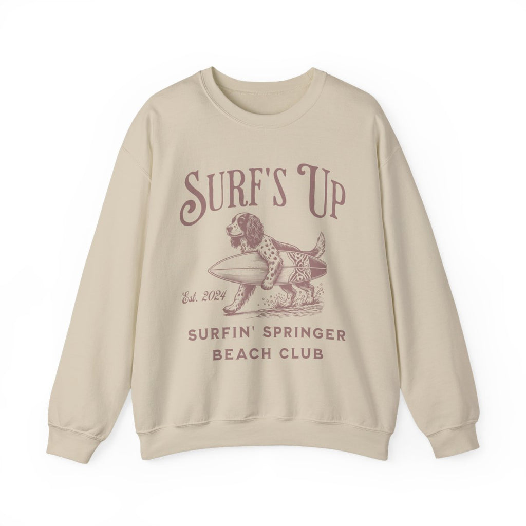 Surf's Up Surfin' Springer Beach Unisex Sweatshirt