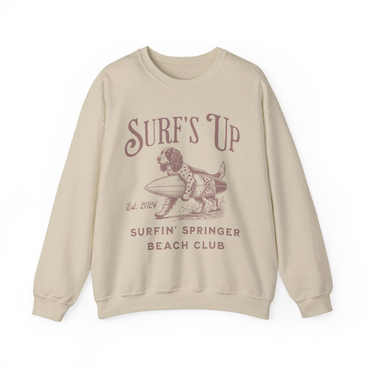 Surf's Up Surfin' Springer Beach Unisex Sweatshirt