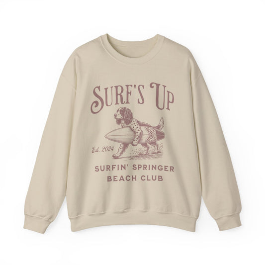 Surf's Up Surfin' Springer Beach Sweatshirt