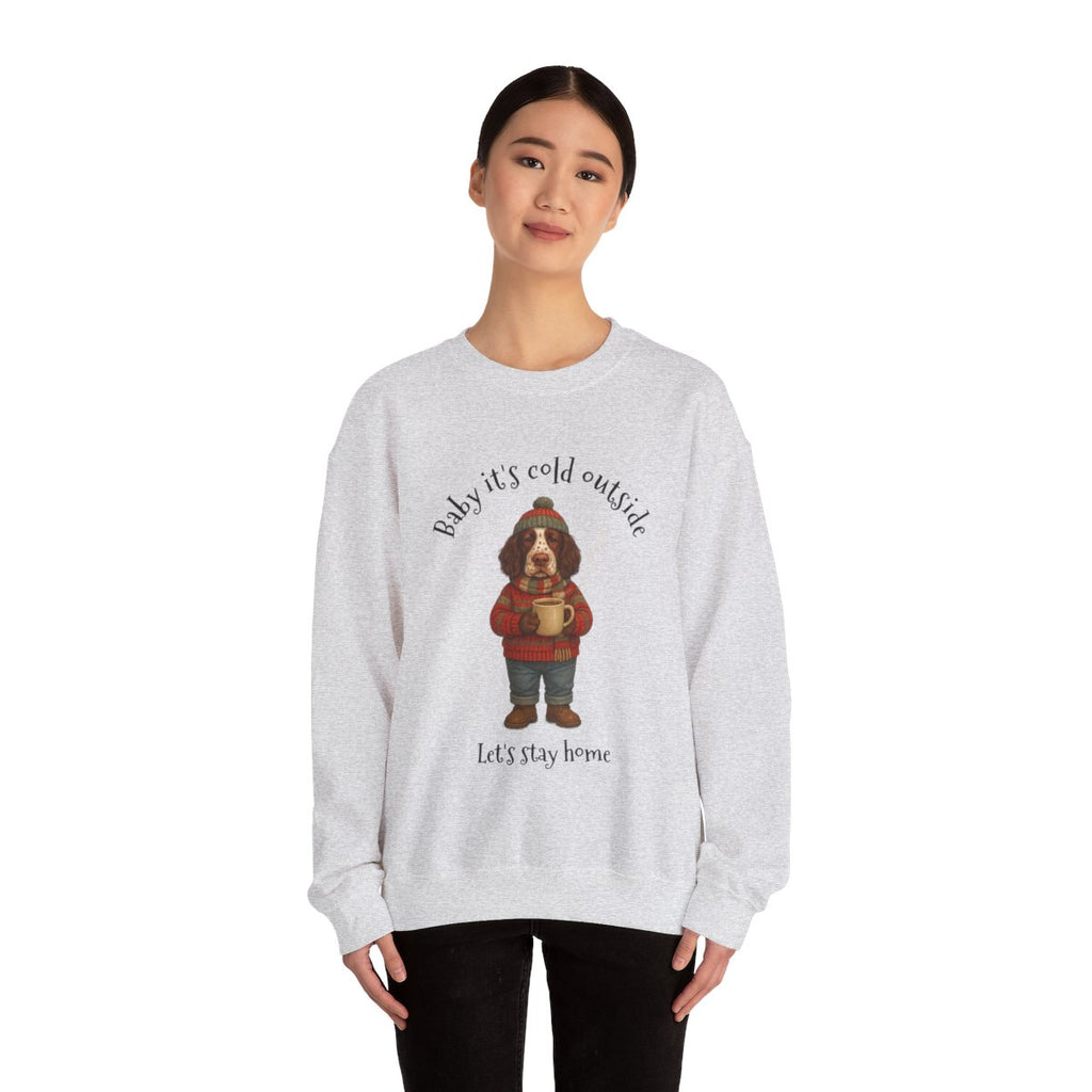 Baby It's Cold Outside  Dog Wearing a Sweater Personalized Sweatshirt - Unisex Crewneck