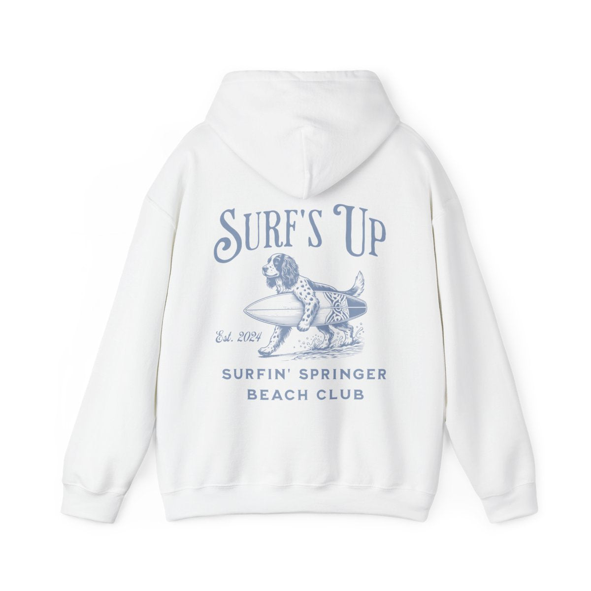 Surf's Up Surfin' Springer Beach Club Unisex Hoodie