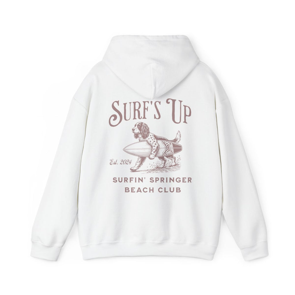 Surf's Up Surfin' Springer Beach Club Unisex Hoodie