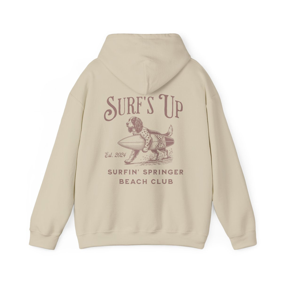 Surf's Up Surfin' Springer Beach Club Unisex Hoodie