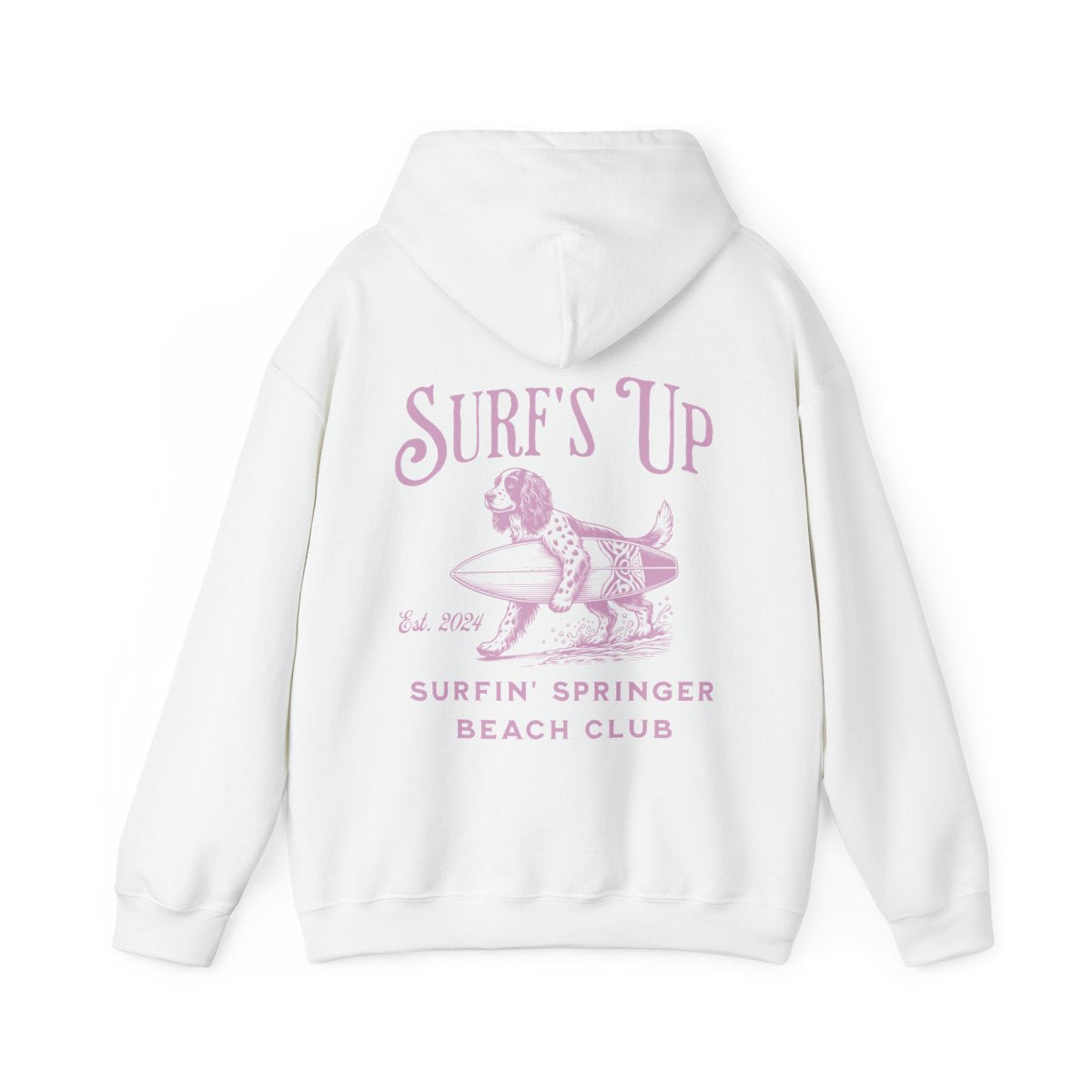 Surf's Up Surfin' Springer Beach Club Unisex Hoodie