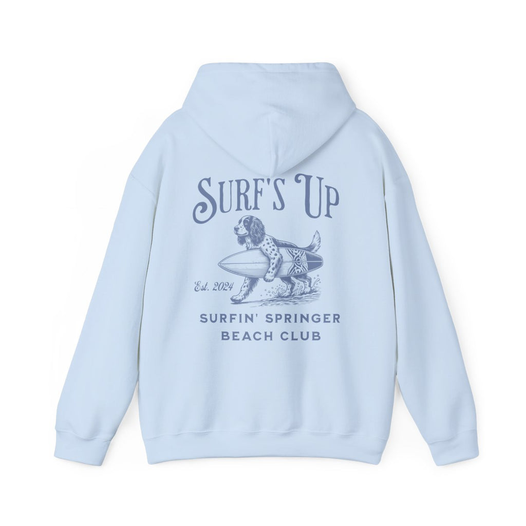 Surf's Up Surfin' Springer Beach Club Unisex Hoodie