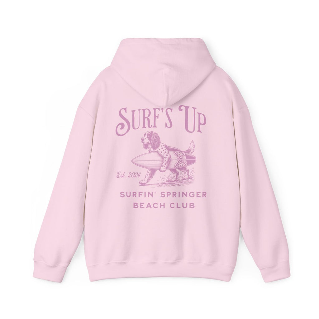 Surf's Up Surfin' Springer Beach Club Unisex Hoodie